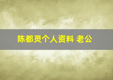 陈都灵个人资料 老公